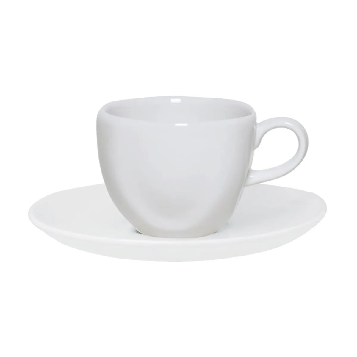 Jogo de 6 Xícaras Grandes 220 Ml Com Pires Ryo White