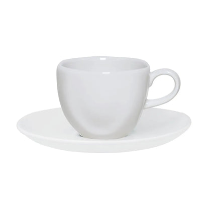Jogo de 6 Xícaras Grandes 220 Ml Com Pires Ryo White