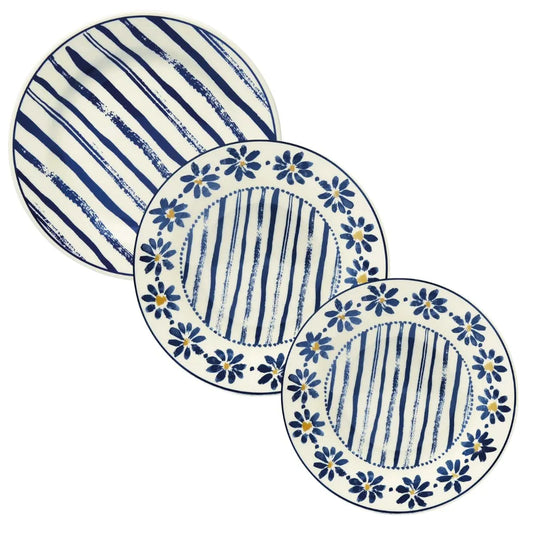 Aparelho de Jantar e Lanche 12pcs Donna Margaridas