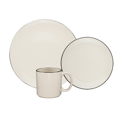 Aparelho de Jantar e Lanche 12 Peças Unni Café Coado